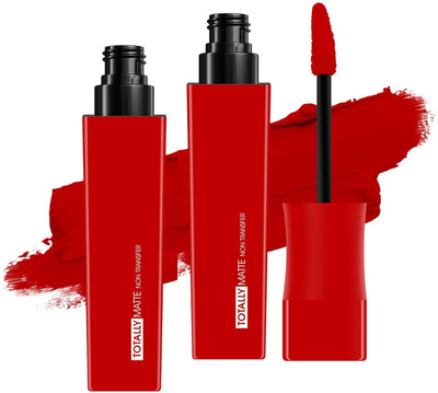 EVERERIN Chilly Red Smudge Proof Longlasting Sensational Liquid Matte Lipstick COMBO(CHILLY RED, 15 ml)