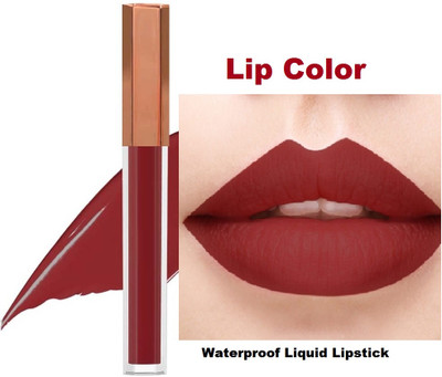manasona Non Transfer Waterproof Professionally Longlasting Liquid Lipstick(Maroon, 3 ml)