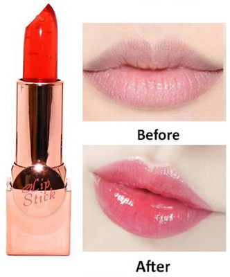 Latixmat Jelly red color change to pink lip care moisturizing lipstick water proof(red, 3.6 g)