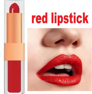 Luipui 2 IN 1 RED MATTE FINISH LIPSTICK PACK OF 1 WATERPROOF AND AWESOME(RED, 6 g)