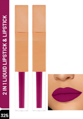 Luipui BEST LONG LASTING, WATERPROOF & QUICK DRY LIPSTICK PACK OF 2(CROWN OF THORNS, 14 ml)