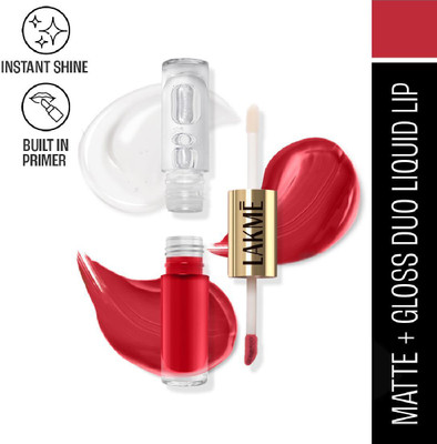 Lakmé 9 to 5 Matte to Glass Liquid Lip(Passion Pink, 7.6 g)