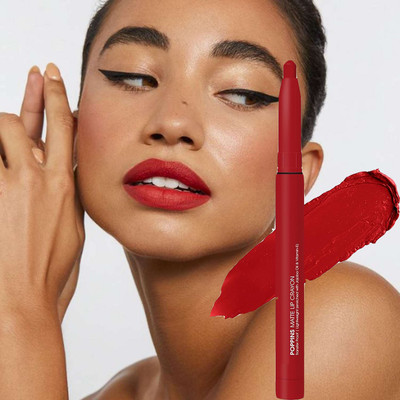 EVERERIN Matte Lip Crayon Lipstick| Long Lasting Non Transfer| Smudge Proof & Waterproof(RED AURORA, 3 g)