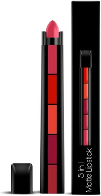 Yuency New 5 in 1 super stay non transfer lipstick(MULTI COLOR, 7.5 g)