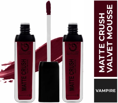 MATTLOOK Matte Crush Velvet Mousse Lipstick, Antique Maroon (10ml) Pack of 2(Antique-Maroon, 10 ml)