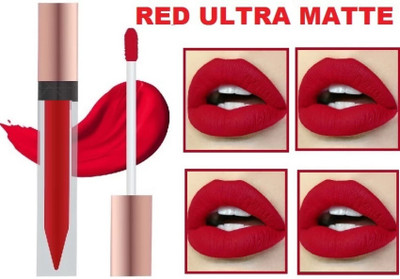 HUZURLU Matte Liquid Lipstick Non Transfer Smudge Proof Long Lasting Matte Liquid(RED, 6 ml)