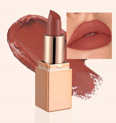 WOONGMI CREAMY MATTE NON TRANSFER BROWN WATERPROOF LIPSTICK(Brown, 3.5 ml)