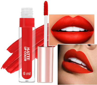 Jiwoo Smudge proof Waterproof Long lasting Liquid matte(red, 6 ml)