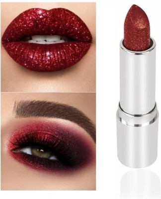 SILDUST Queen Blast Matte Metallic Diamond Shimmer Lipstick(Maroon, 3.6 g)