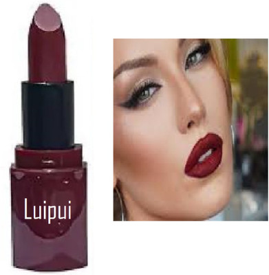 Luipui lipstick in maroon color matte finish pack of 1(maroon, 6 g)