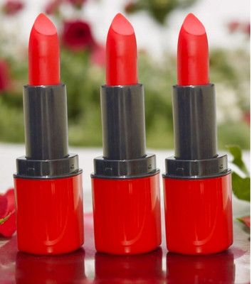 Luipui Long Lasting Matte Lipstick RED 5g pack of 3(RED, 5 g)