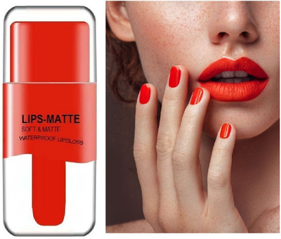 CATERINACHIARA Non Transfer Smudge Proof Long Lasting Matte Liquid Lipstick(red, 3.5 ml)