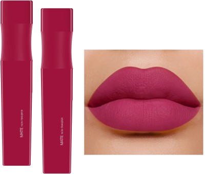 Latixmat Ultra Intense Matte,Smudge-Proof, Lightweight Lipstick combo(Pink, 15 ml)