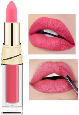 Yuency BEST MATTE AND CRAYON WATERPROOF 2 IN 1 LIPSTICK(PINK ROSE, 10 g)