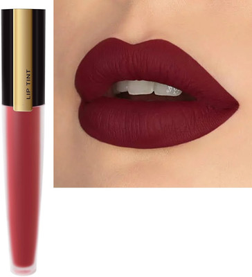 HUZURLU Juice Matte Lip Tint Lipstick Dark Rad(dark red, 5 ml)