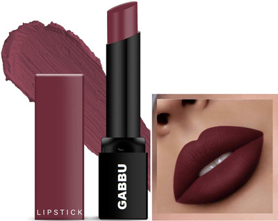 GABBU Non Transfer Waterproof Longlast Sensational Crayon Matte Lipstick(Deep Maroon)(DEEP MAROON, 8 g)
