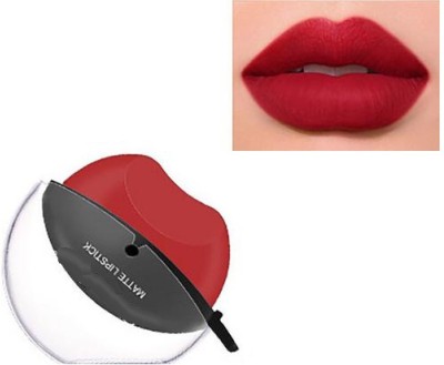 Latixmat Lip Shape Lipstick Long Lasting Waterproof Non-Stick Cup Matte Lipstick(RED, 5 g)