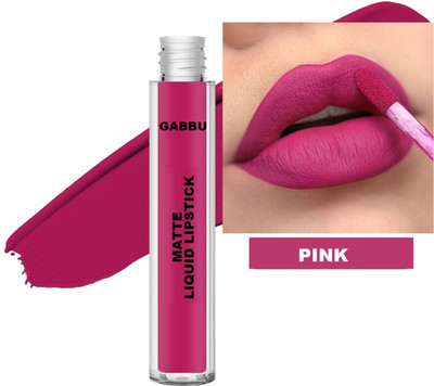 GABBU Matte Liquid Lipstick | 12 Hours Stay(HOT PINK, 7 ml)