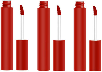 Luipui Premium Air Matte Color Bliss Liquid Lipstick / Lightweight,Waterproof (Sets 3)(RETRO RED, 36 ml)