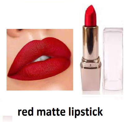 Luipui impressive red matte lipstick beauty of lips pack of 1(red, 6 g)