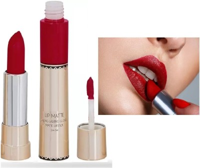 Yuency LIP MATTE WATERPROOF 2 IN 1 LIPSTICK WITH BOLD STROKE .(RED, 8 g)