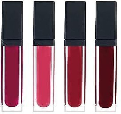 bAIRSTOW New 4 in 1 Set Red Edition And Brown Edition Matte Multicolor Liquid Lipsticks(Red, BROWN, 50 g)