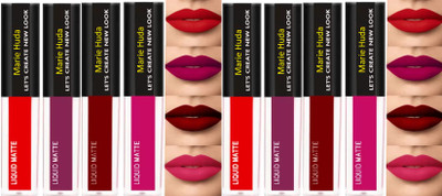 Marie Huda Waterproof Longlast SensationaL Liquid Matte Mini Lipsticks Combo Of 8(Multicolor, 32 ml)