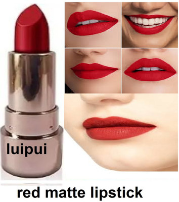 Luipui red matte lipstick pack of 1 waterproof lips(red, 6 g)