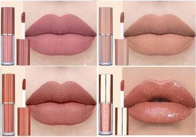 GFSU - GO FOR SOMETHING UNIQUE Light color Matte Liquid Lipstick Lip Gloss Set for Women(multicolor, 7.6 ml)