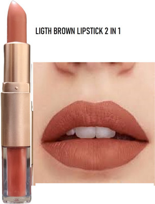 Luipui BROWN NEW SHADED LIGHT BROWN LIQUID LIPSTICK AND MATTE LIPSTICK(BROWN, 7 ml)