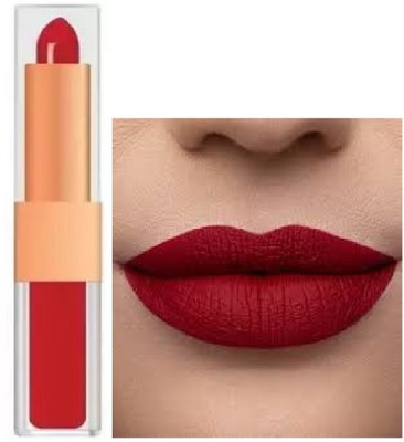 Luipui trending 2 in 1 matte finish lipstick waterproof and long lasting(red, 6 g)