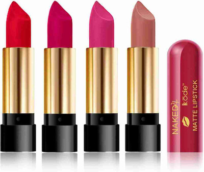kKode beutiful shade lipstick combo colour pack of 4(multi colour, 30 ml)