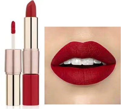 Luipui trending 2 in 1 maroon matte finish lipstick waterproof pack of 1(maroon, 6 g)