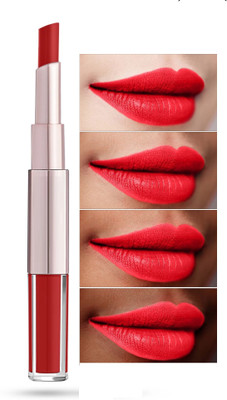 Wonholli 2 in 1 Matte Lipstick And Liquid Lipstick(Red, 7 ml)