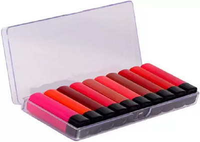 House Of Huda Best Quality pocket matte lipstick set of 10pc(Multicolor, 10 g)