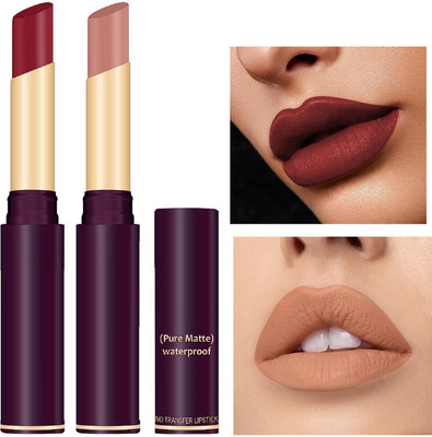 GABBU Maroon & Light brown Highly Pigmented, Lightweight Ultra Matte Long Lasting2(MULTI COLOUR, 6.4 g)