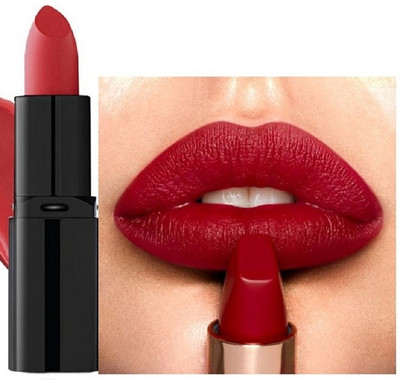 CATERINACHIARA Lips Non Transfer Waterproof Smudge Proof Long Lasting Matte Lipstick(rose red, 3.6 g)