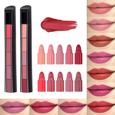 SHEFFO 5 IN 1 TRUE COLORS LIPSTICK(Multicolor, 25 g)