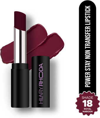 Hilary Rhoda Power Stay Non Transfer Lipstick | Infused with Vitamin E & Shea Butter(Shade-18, 3.2 g)