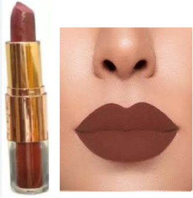 Luipui long brown 2 in 1 matte finish lipstick waterproof(brown, 6 g)