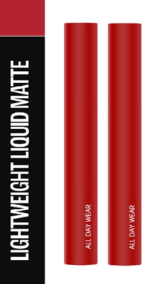 Luipui BEST MATTE CREAMY QUICK DRY, LONG STAY & HYDRATING LIPSTICK PACK OF 2(EXTRA CHILLI - 16, 24 ml)