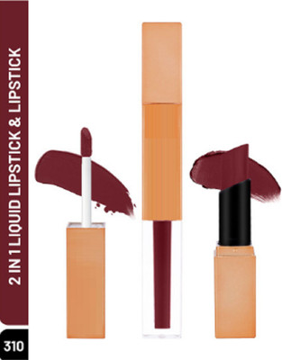 Luipui PREMIUM MATTE NON-DRYING & SMUDGE PROOF MATTE LIPSTICK PACK OF 1(CLARET - 310, 6 ml)