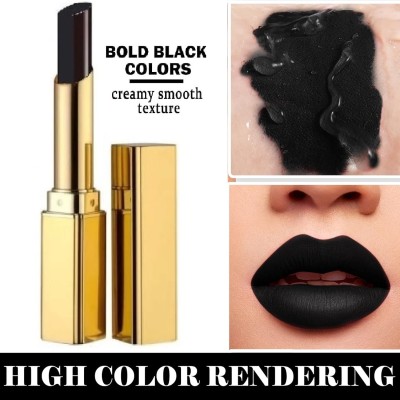 Herrlich NEW BLACK MATTE FINISH LIPSTICK FOR DRAMATIC LOOK(BLACK, 3.6 g)