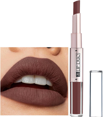 AEPRUY 2 in 1 Matte Liquid Lipstick| 10HR Stay | No Dryness(Brown, 12 ml)