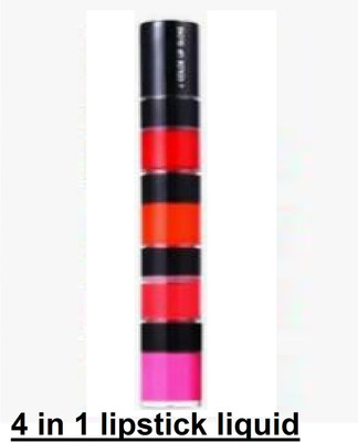 Luipui multi color 4 in 1 matte lipstick waterproof pack of 1(multicolor, 6 ml)