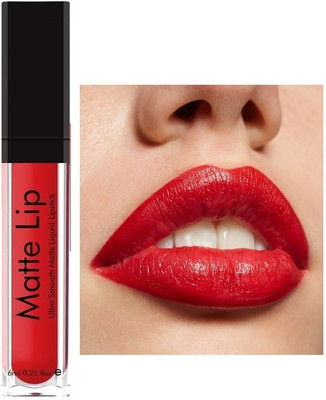 Wonholli Waterproof Long Lasting Velvet Matte Liquid Lipstick(Red, 6 ml)