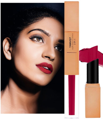 tanvi27 Full Coverage, Hydrating, Smooth Texture Liquid and Crayon Peach Pink Lipstick(Peach Pink, 7 g)