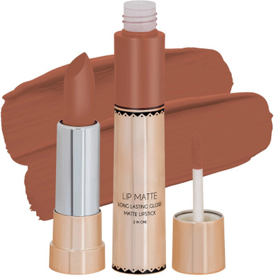 Arcanuy 2 in 1 Long Lasting Matte Lipstick(BROWN, 8 g)