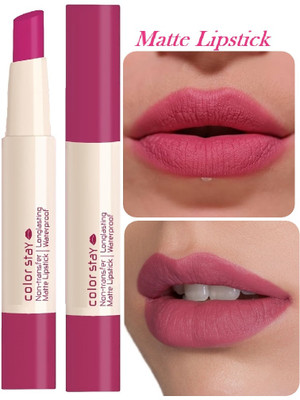 Yuency Non-Transfer Creamy Matte Lipstick Waterproof & Smudgeproof Formula(Plum Pretty, 2.1 g)