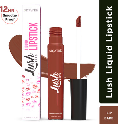 Orgatre Lush Waterproof Liquid Lipstick – Long-Lasting, Smudge-Proof Matte Finish(Lip Babe, 4.5 ml)